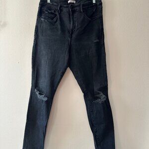Women's Good American Jean - Black with Distressed Details - Size 14/32 - EUC